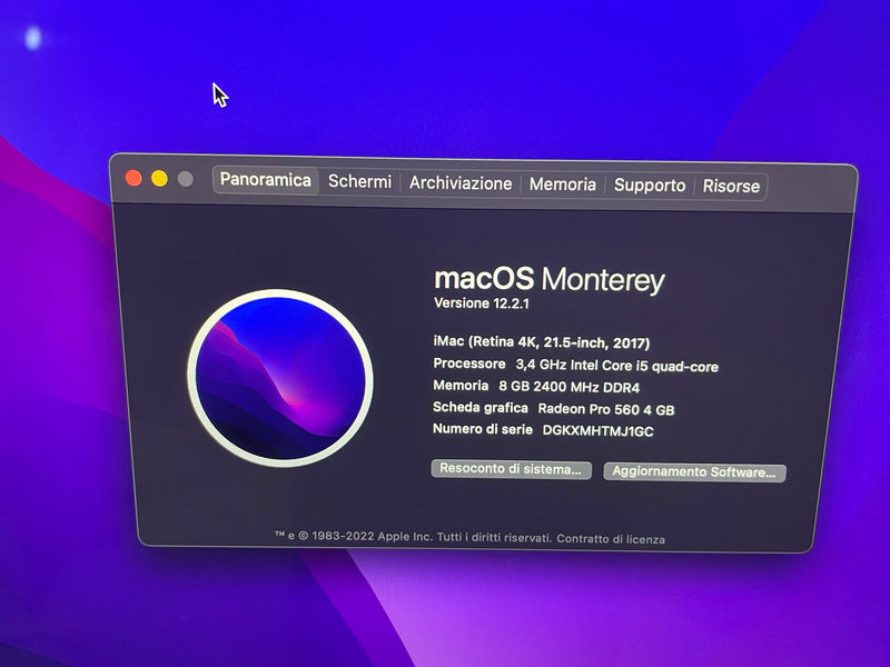 iMac 21.5" Retina 4k 256 GB Normale usura
