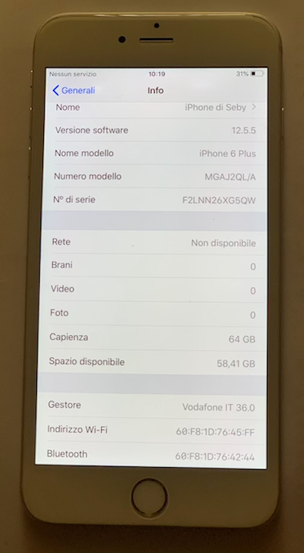 iPhone 6 Plus 32 GB Argento