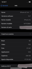 iPhone XS 256 GB Argento